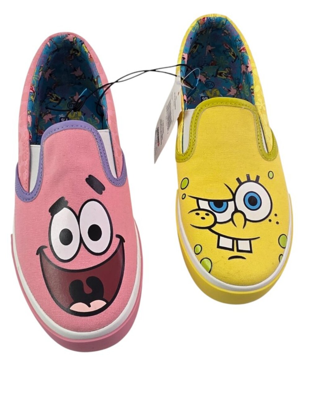 Nickelodeon SpongeBob and Patrick Women’s Slip-on Canvas Sneakers - Size 6 ½ NWT